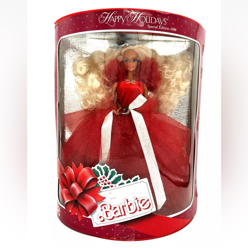 Mattel 1988 Holiday Barbie 1st Special Edition Christmas Doll (damaged box)